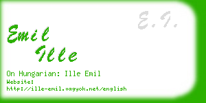 emil ille business card